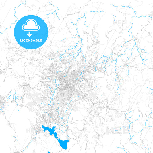 Rich detailed vector map of Guatemala City, Guatemala, Guatemala