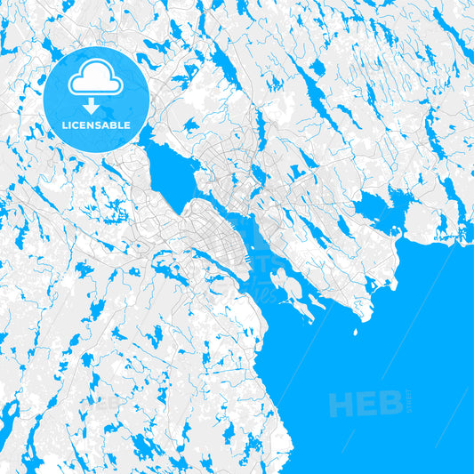 Rich detailed vector map of Halifax, Nova Scotia, Canada