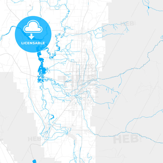 Rich detailed vector map of Logan, Utah, United States of America