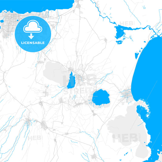 Rich detailed vector map of Masaya, Masaya, Nicaragua