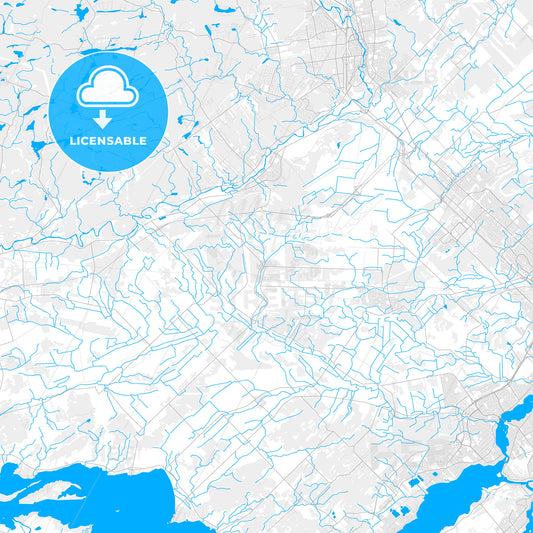 Rich detailed vector map of Mirabel, Quebec, Canada