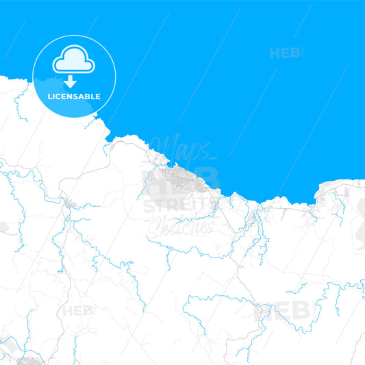 Rich detailed vector map of Puerto Plata, Puerto Plata, Dominican Republic