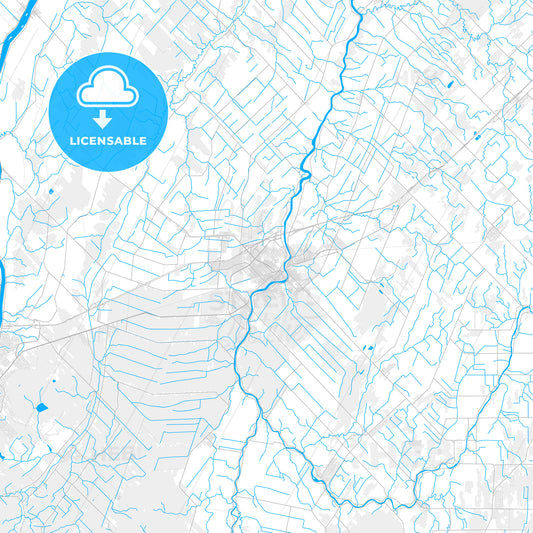 Rich detailed vector map of Saint-Hyacinthe, Quebec, Canada