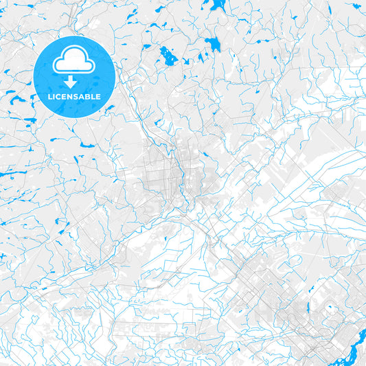 Rich detailed vector map of Saint-Jérôme, Quebec, Canada