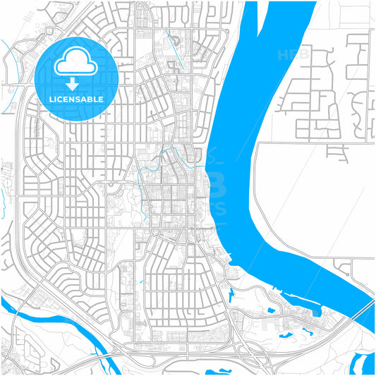 Richland, Washington, United States, city map with high quality roads.