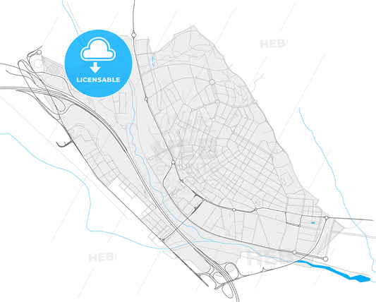 Ripollet, Barcelona, Spain, high quality vector map