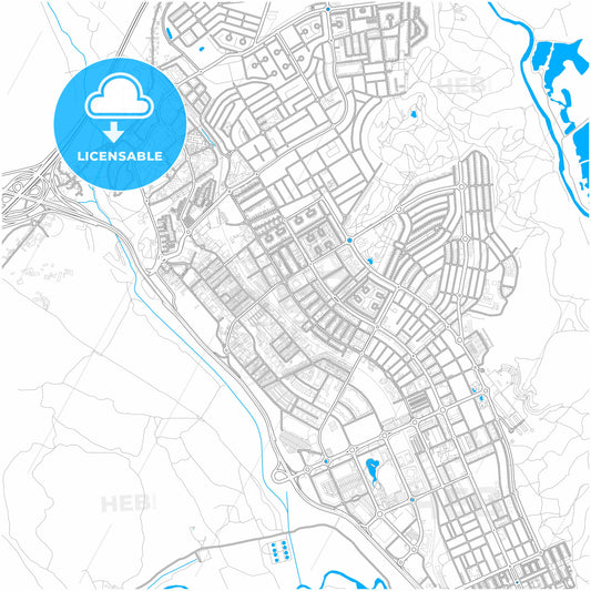 Rivas-Vaciamadrid, Madrid, Spain, city map with high quality roads.