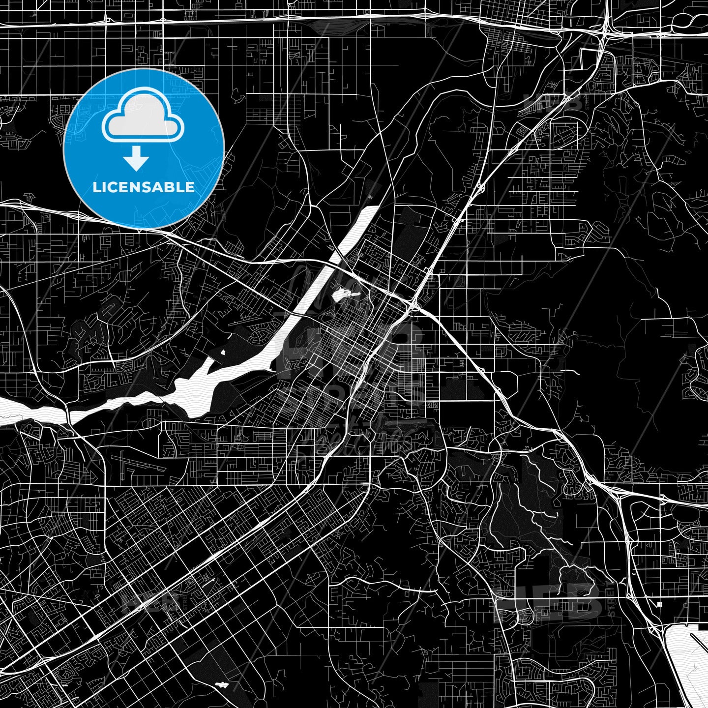 Riverside, California, United States, PDF map