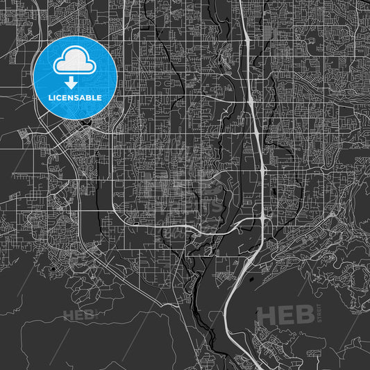 Riverton, Utah - Area Map - Dark