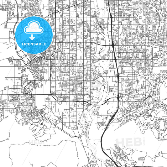 Riverton, Utah - Area Map - Light