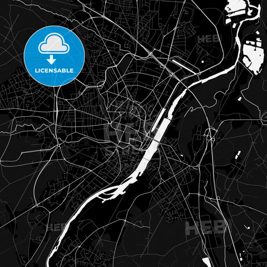 Roanne, France PDF map