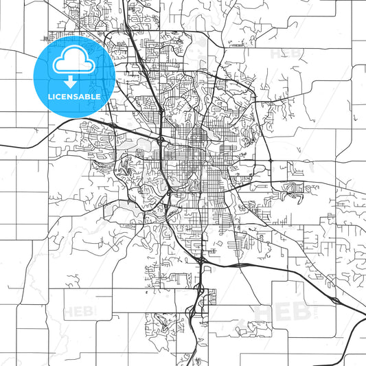 Rochester, Minnesota - Area Map - Light