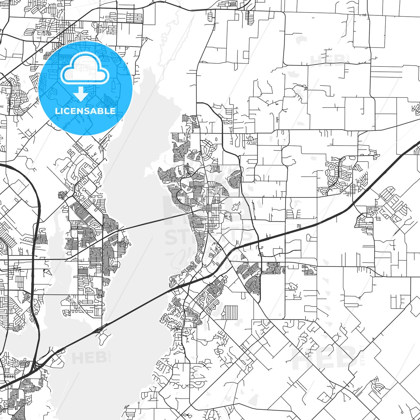 Rockwall, Texas - Area Map - Light – HEBSTREITS