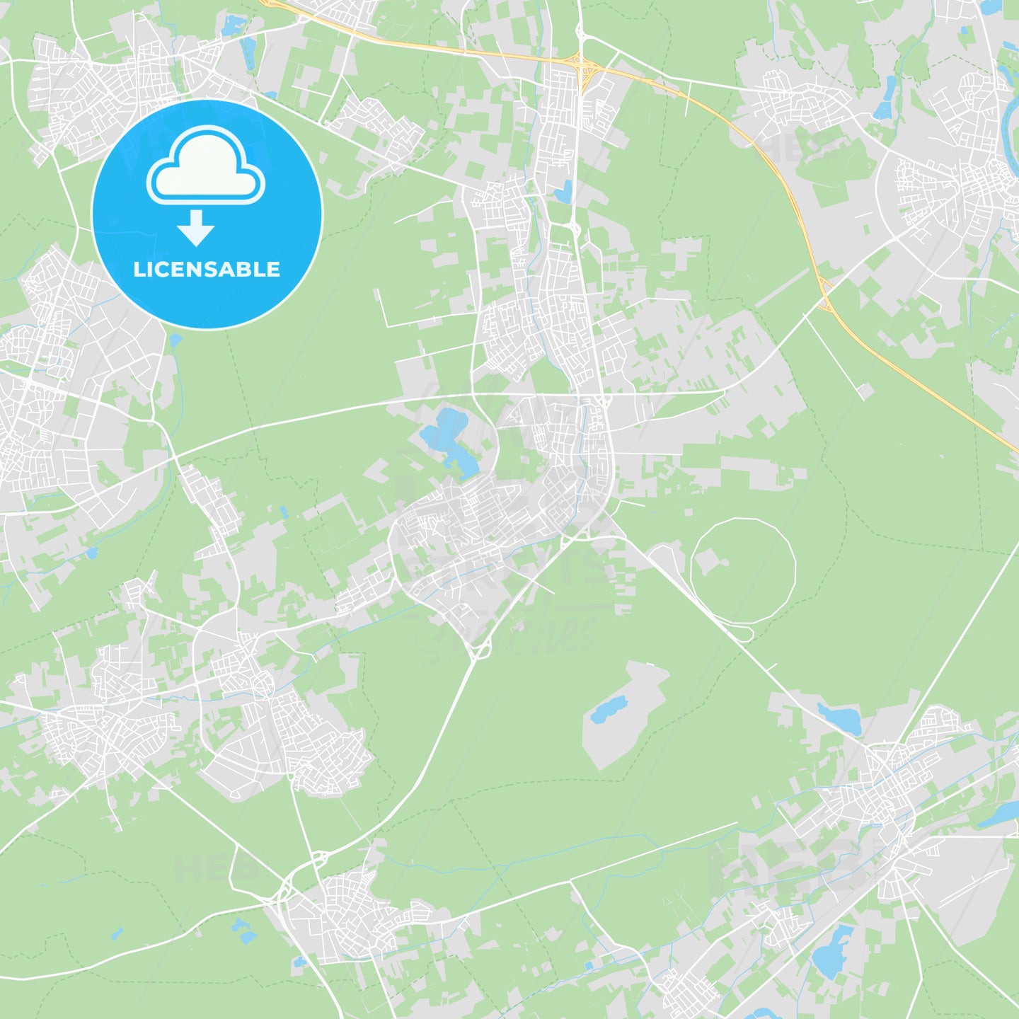 Rodgau, Germany printable street map