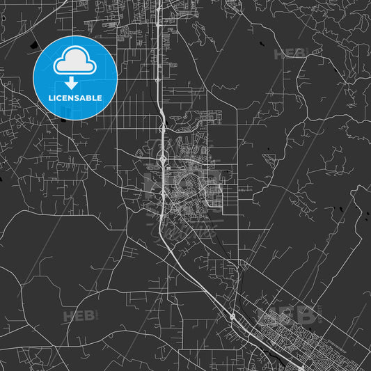 Rohnert Park, California - Area Map - Dark