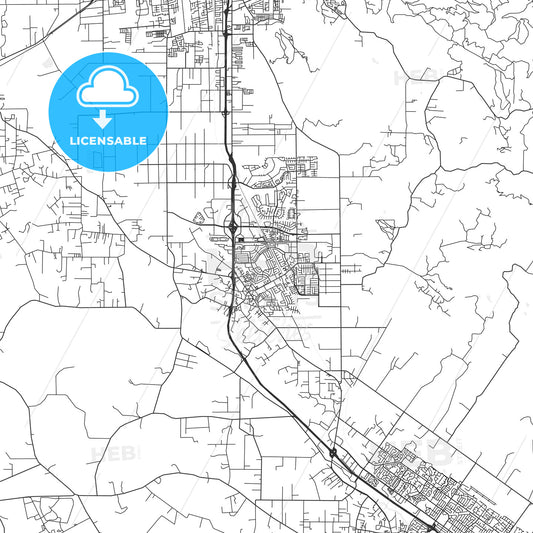 Rohnert Park, California - Area Map - Light