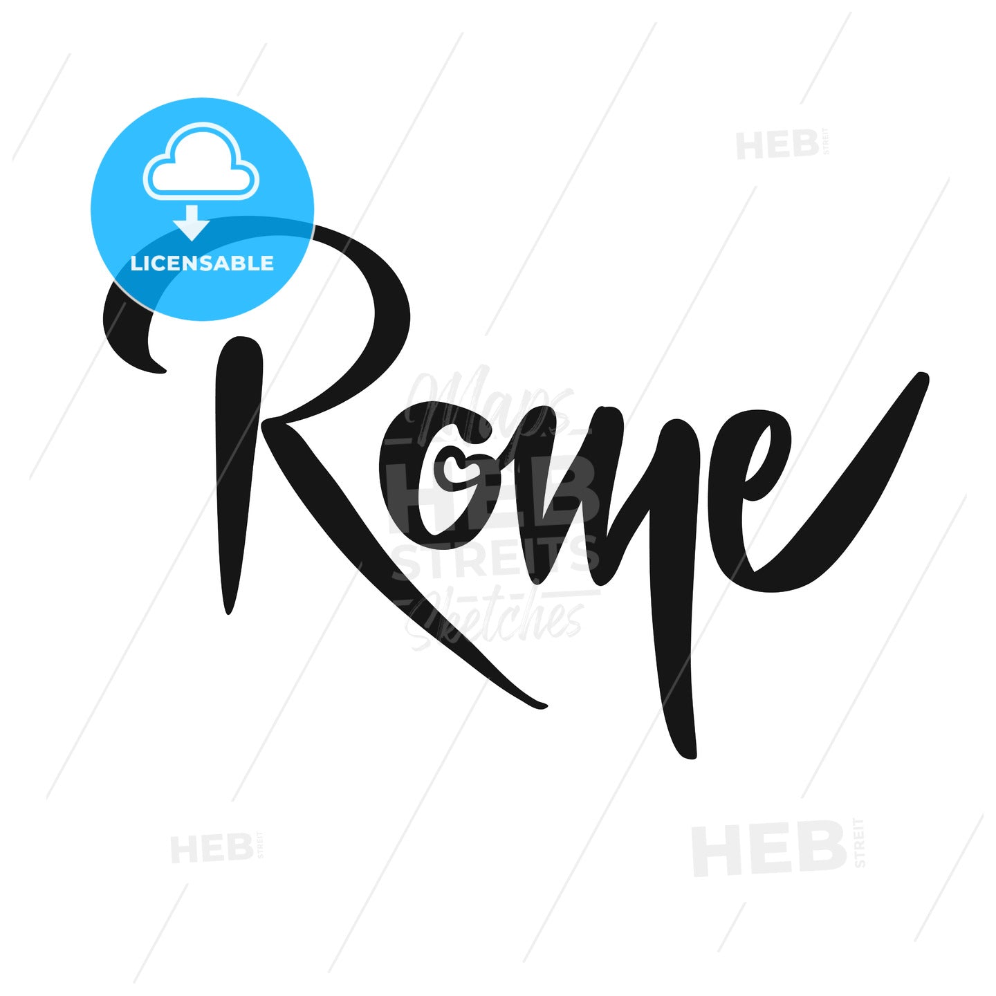 Rome Calligraphic Lettering – instant download