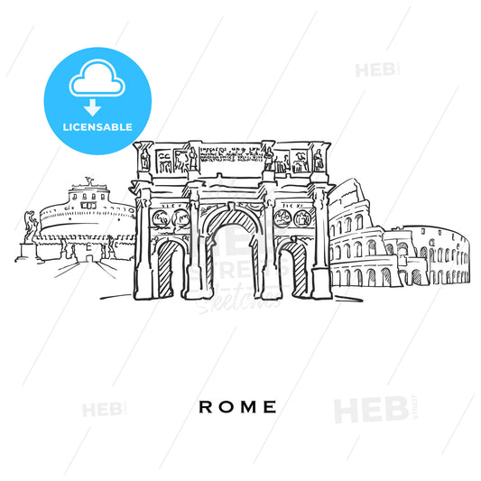 Rome Italy famous architecture – instant download