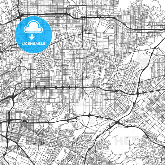 Rosemead, California - Area Map - Light