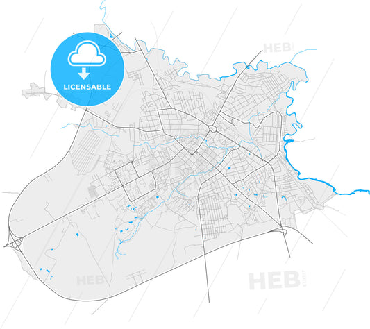 Roslavl, Smolensk Oblast, Russia, high quality vector map