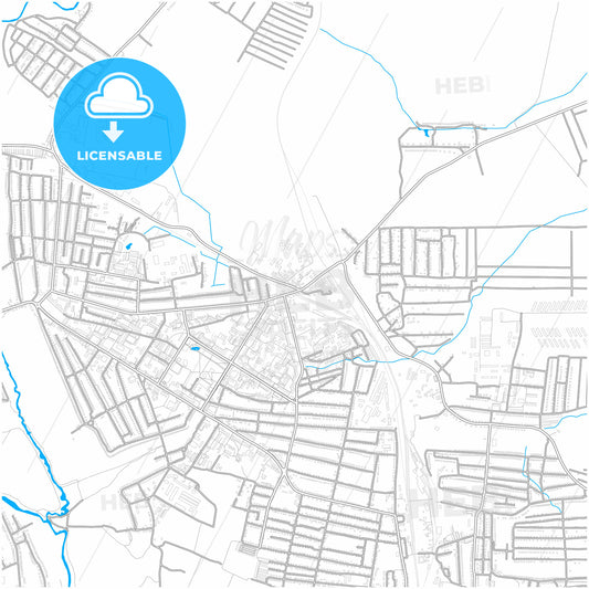 Rossosh, Voronezh Oblast, Russia, city map with high quality roads.