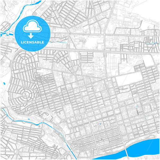 Rostov-on-Don, Rostov Oblast, Russia, city map with high quality roads.