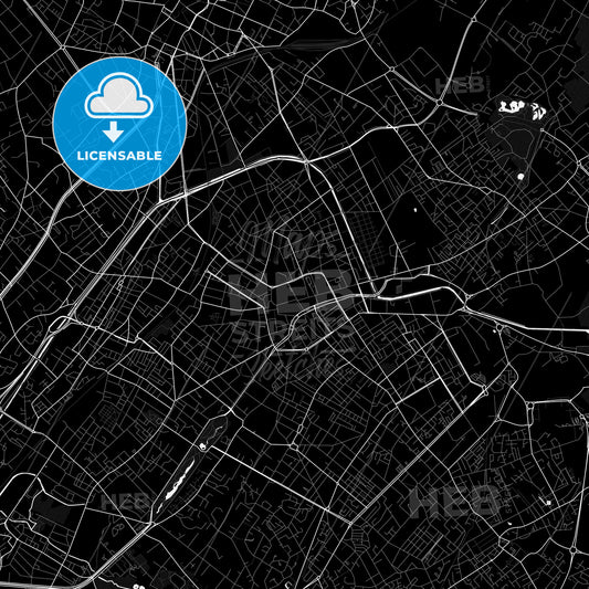 Roubaix, France PDF map