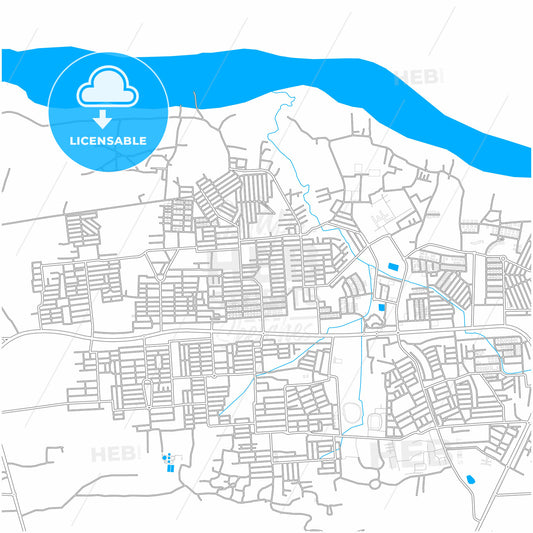 Rourkela, Odisha, India, city map with high quality roads.