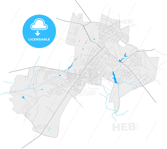 Rovenky, Luhansk Oblast, Ukraine, high quality vector map