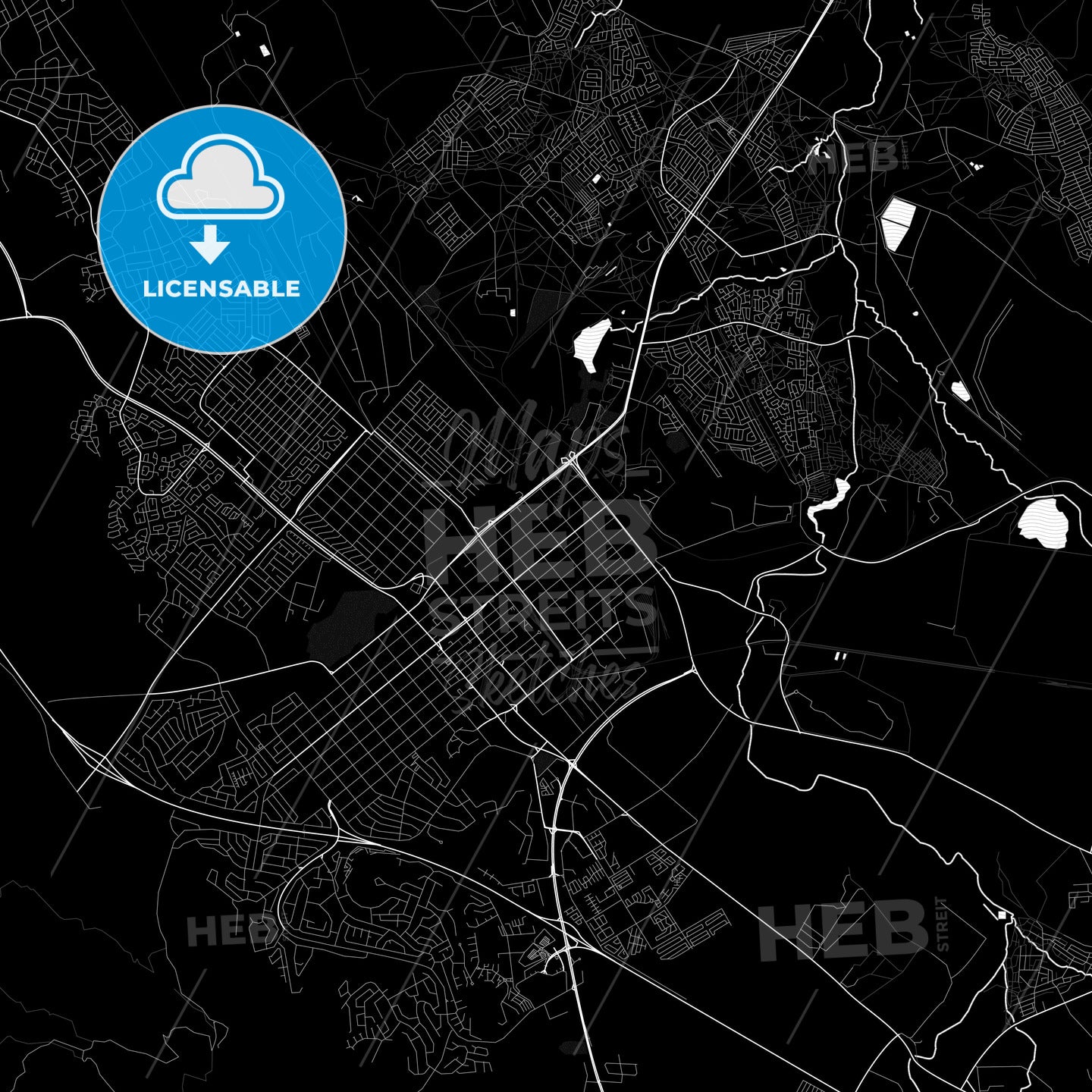 Rustenburg Map.pdf Rustenburg, South Africa Pdf Vector Map Black And White – HEBSTREITS