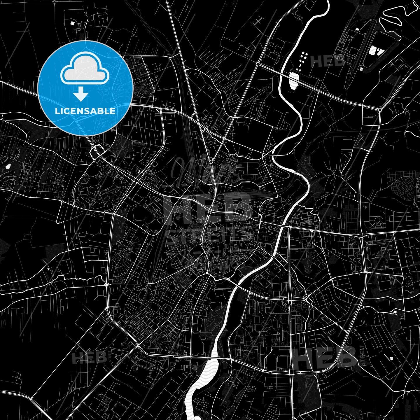 Rzeszów, Poland PDF map