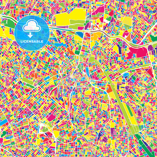 São Paulo, Brazil, colorful vector map