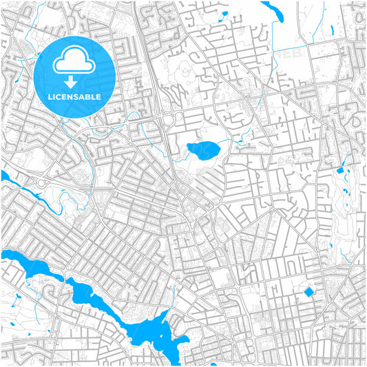 Saanich, British Columbia, Canada, city map with high quality roads.