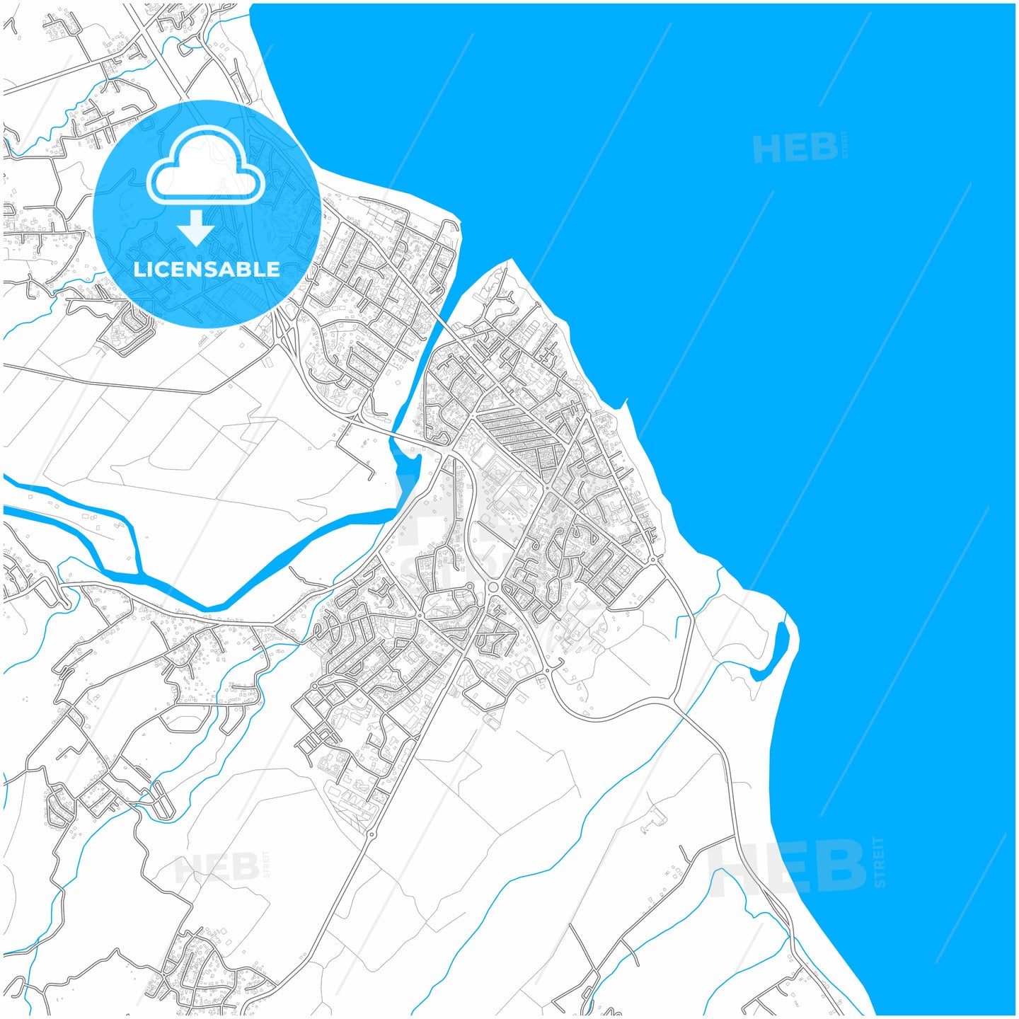 Saint-Benoît, Réunion, France, city map with high quality roads.