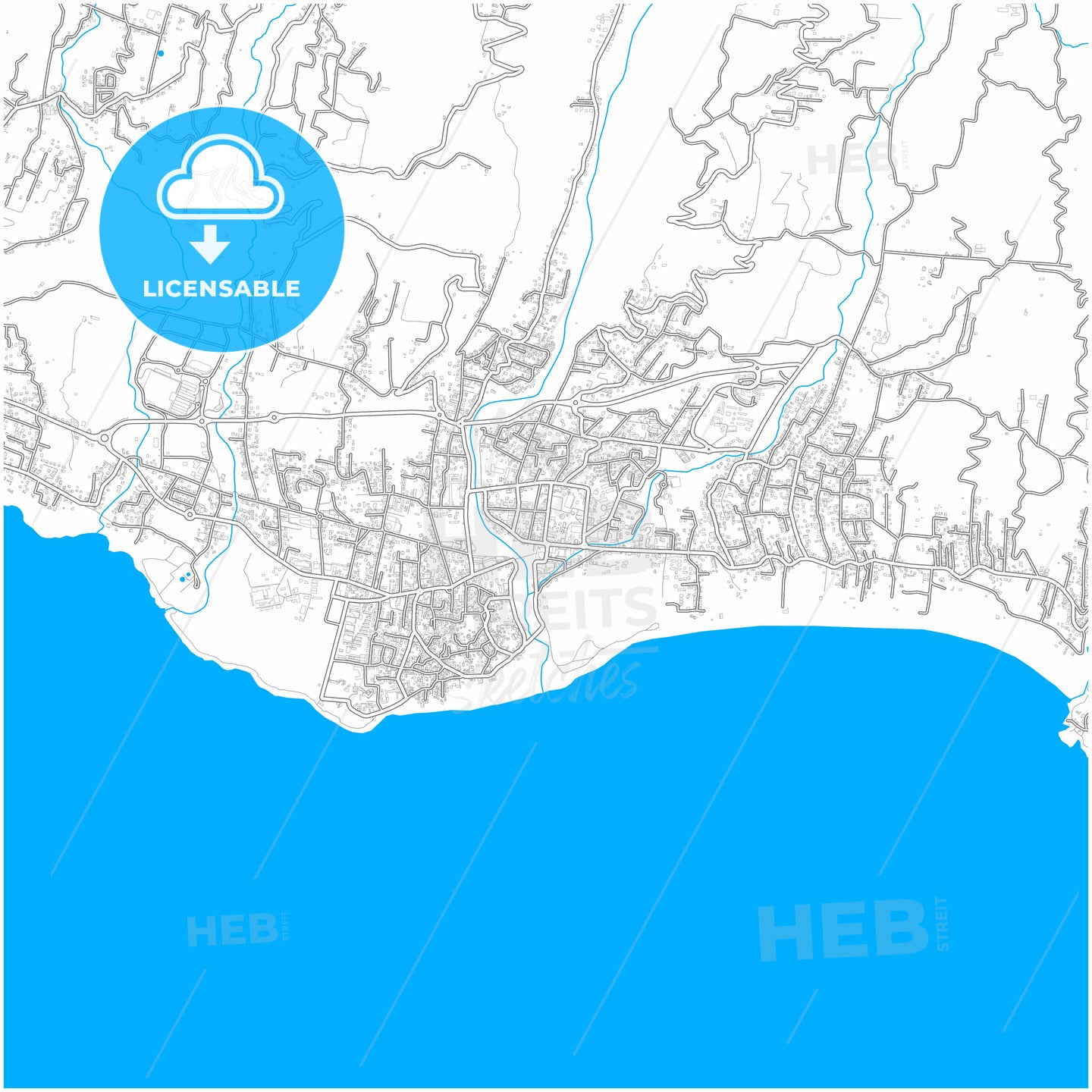 Saint-Joseph, Réunion, France, city map with high quality roads.