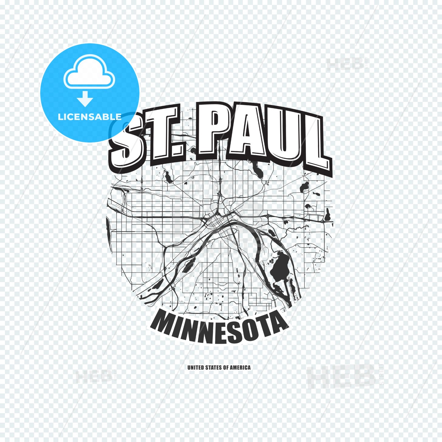 Saint Paul, Minnesota, logo artwork – instant download