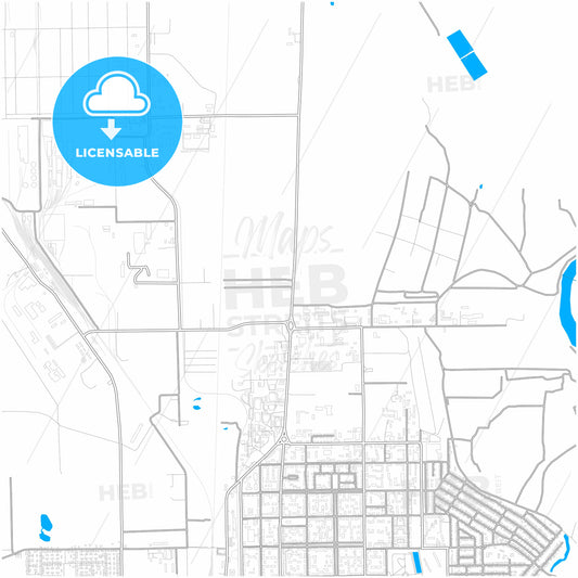 Salavat, Republic of Bashkortostan, Russia, city map with high quality roads.