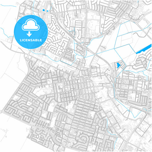 Salinas, California, United States, city map with high quality roads.