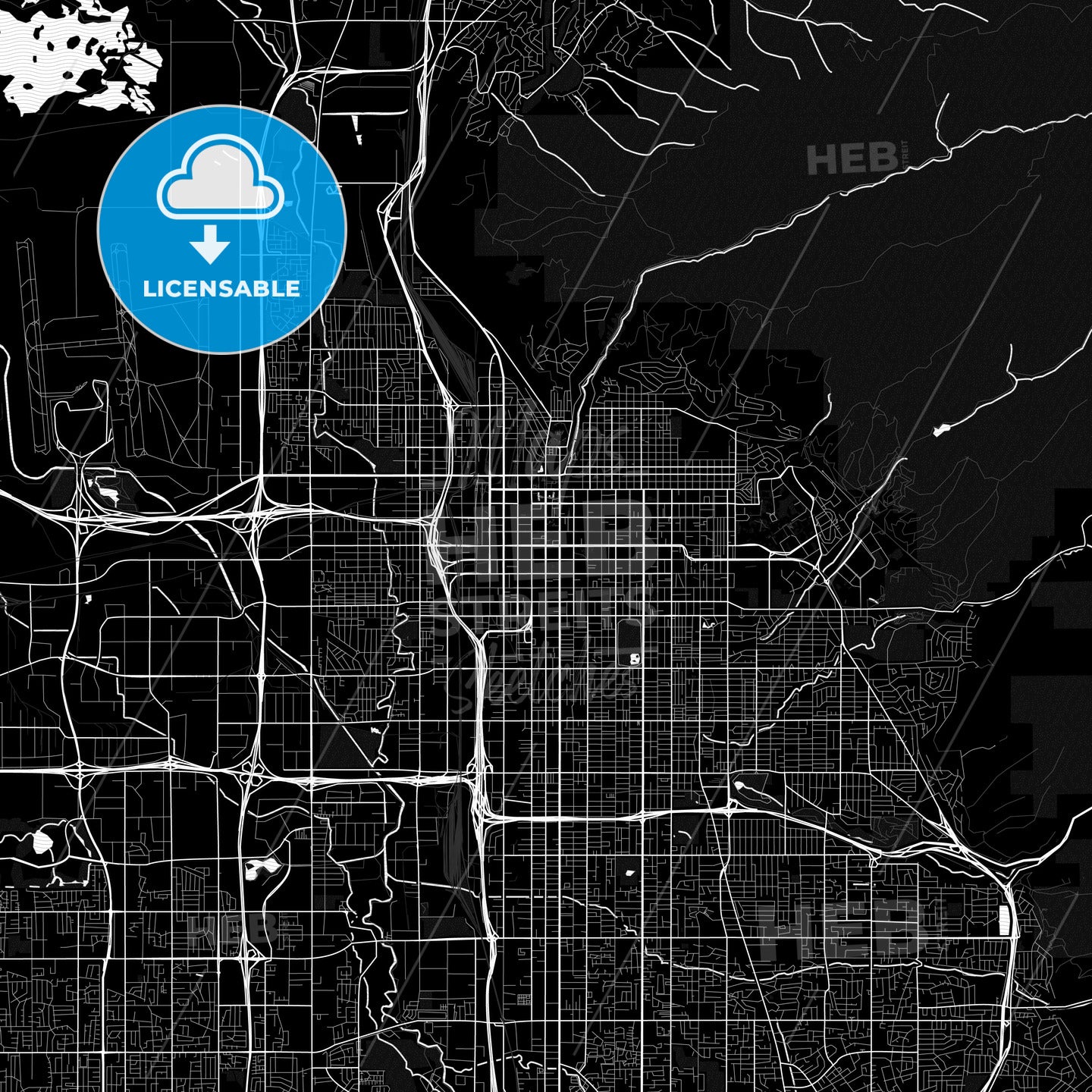 Salt Lake City, Utah, United States, PDF map
