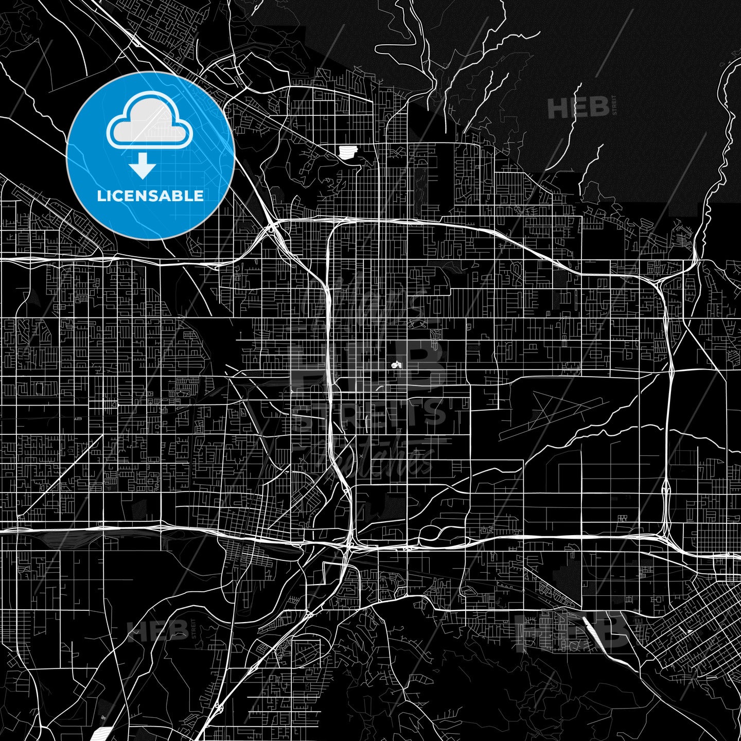San Bernardino, California, United States, PDF map