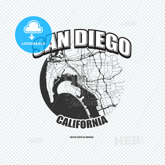 San Diego, California, logo artwork – instant download