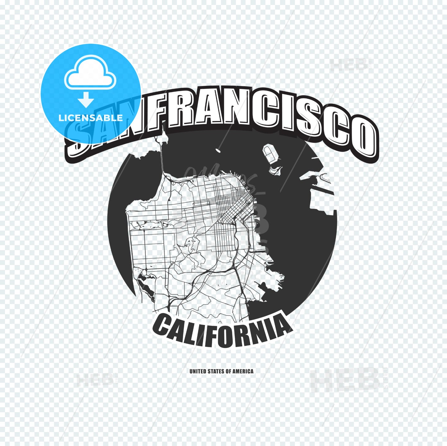San Francisco, California, logo artwork – instant download