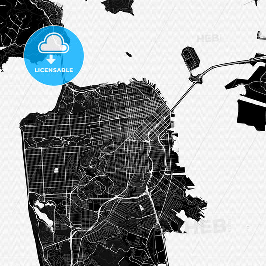 San Francisco, California, United States, PDF map