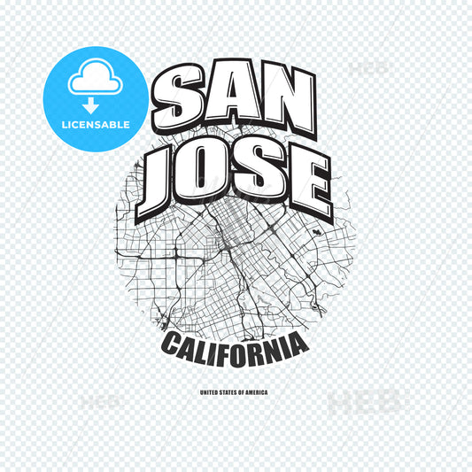 San Jose, California, logo artwork – instant download