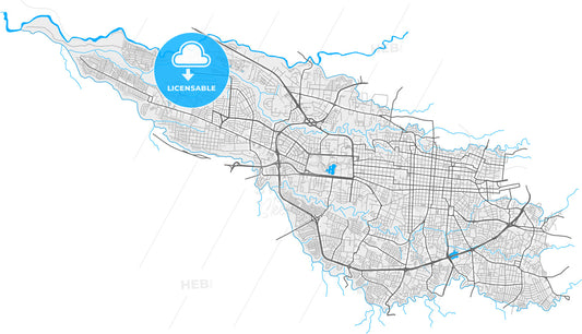 San José, San José, Costa Rica, high quality vector map