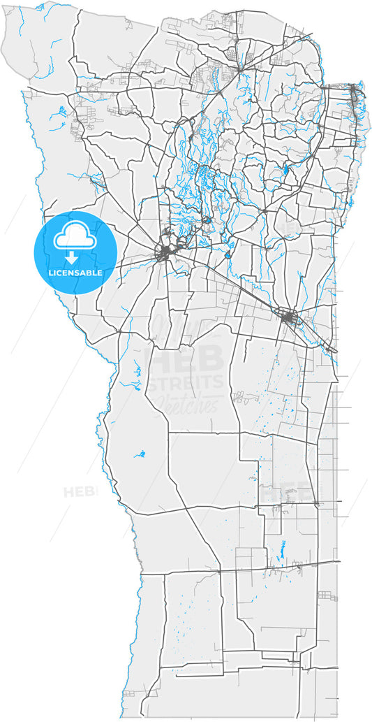 San Luis, Argentina, high quality vector map