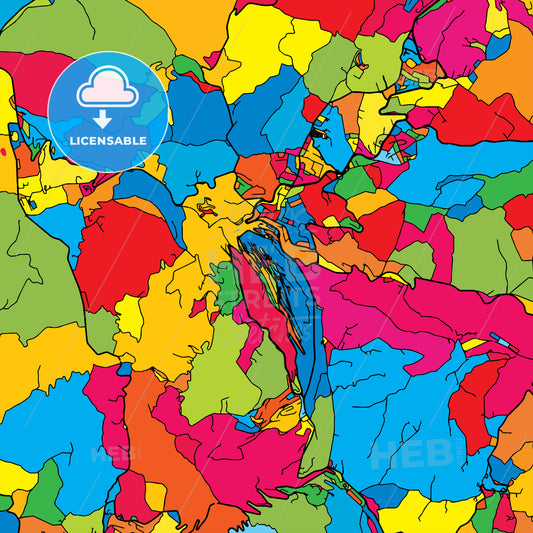 San Marino Colorful Map