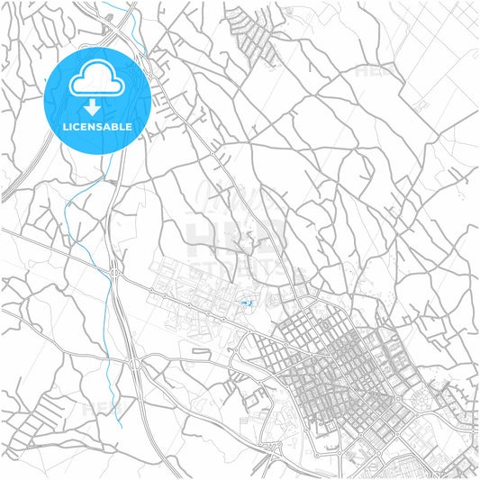 San Vicent del Raspeig, Alicante, Spain, city map with high quality roads.