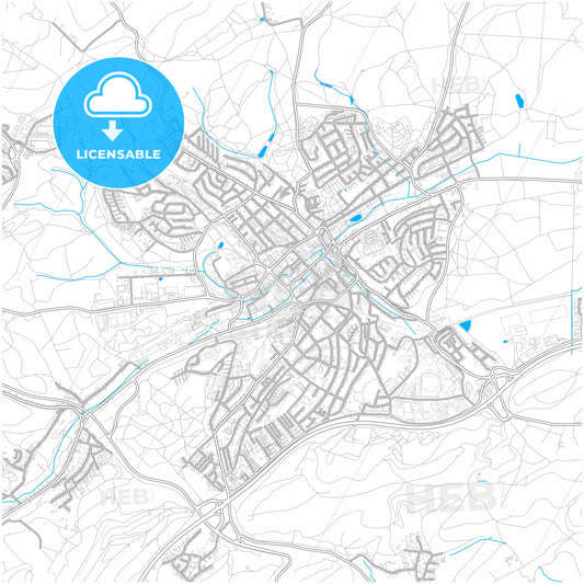 Sankt Ingbert, Saarland, Germany, city map with high quality roads.