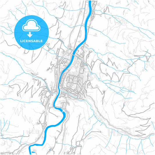 Sankt Johann im Pongau, Salzburg, Austria, city map with high quality roads.